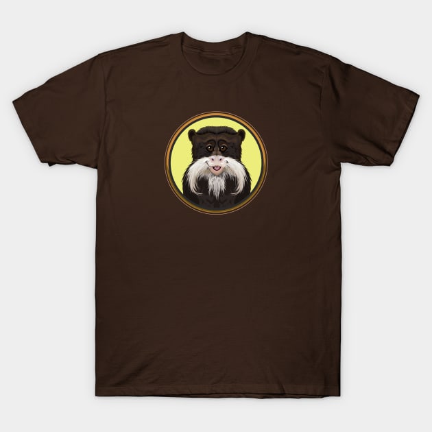 Emperor Tamarin Circle T-Shirt by Peppermint Narwhal